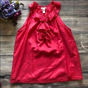 J. Crew Lydia Silk blend blouse in cheery pink XS